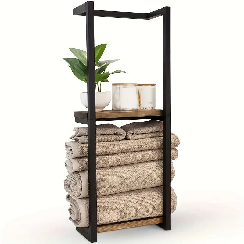 Metalen Handdoekhouder Dubbel Wandmontage 77cm | Ruimtebesparend Badkamerrek | Sansoti