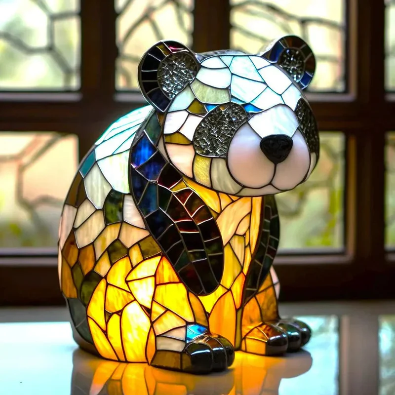 Tafellampen Gekleurd Glas met Dierenmotieven Warm Sfeerlicht voor Woonkamer Slaapkamer Nachtkastje Decoratieve Verlichting | Sansoti