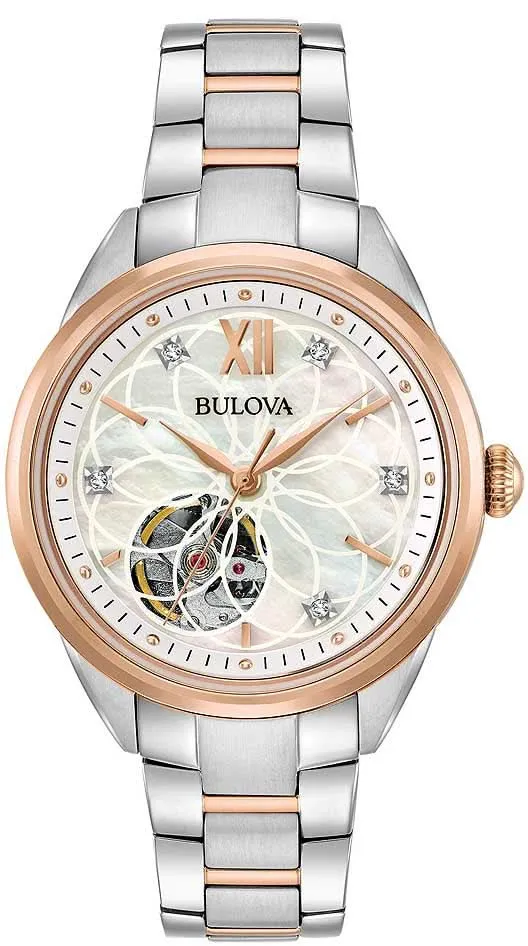 Bulova Sutton 98P170 Damenuhr • Automatik • Diamanten