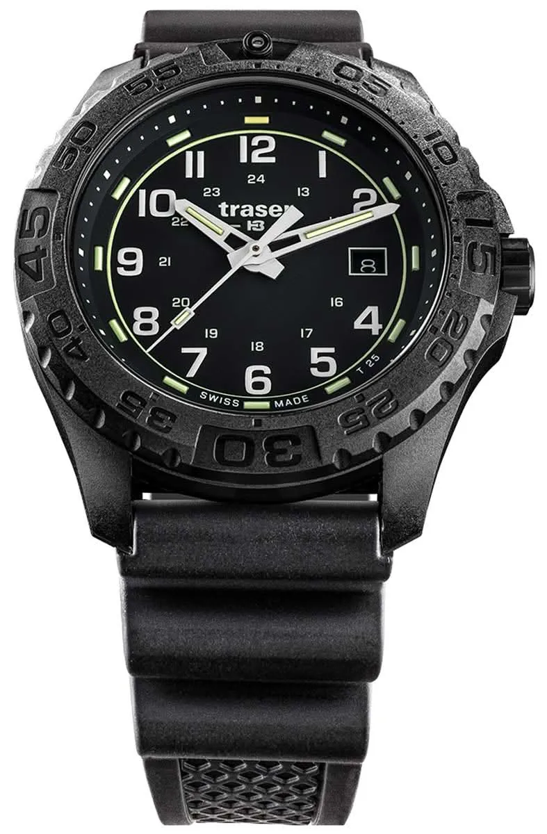 Traser P96 OdP Evolution Black 108672 Herrenuhr • Trigalight • Saphirglas