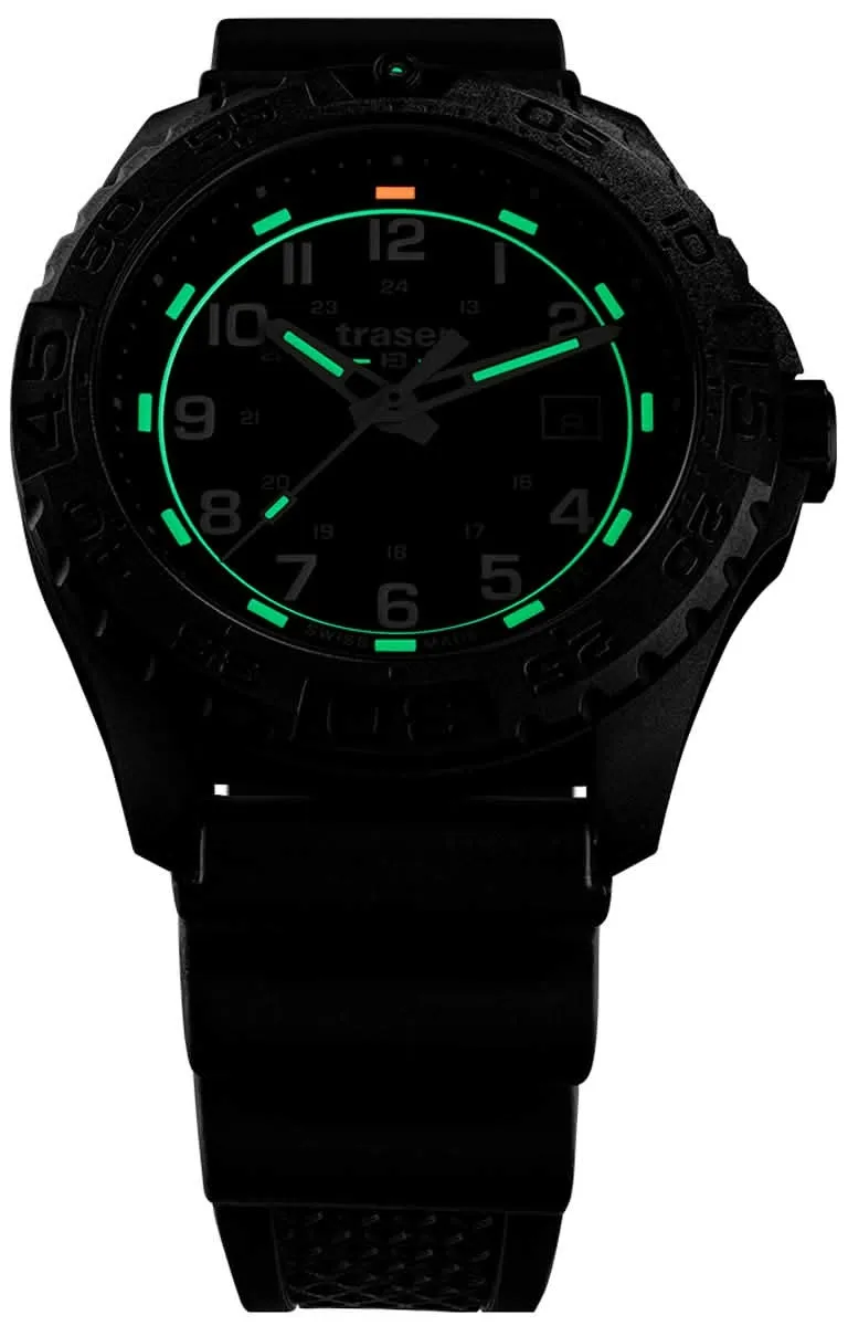 Traser P96 OdP Evolution Black 108672 Herrenuhr • Trigalight • Saphirglas