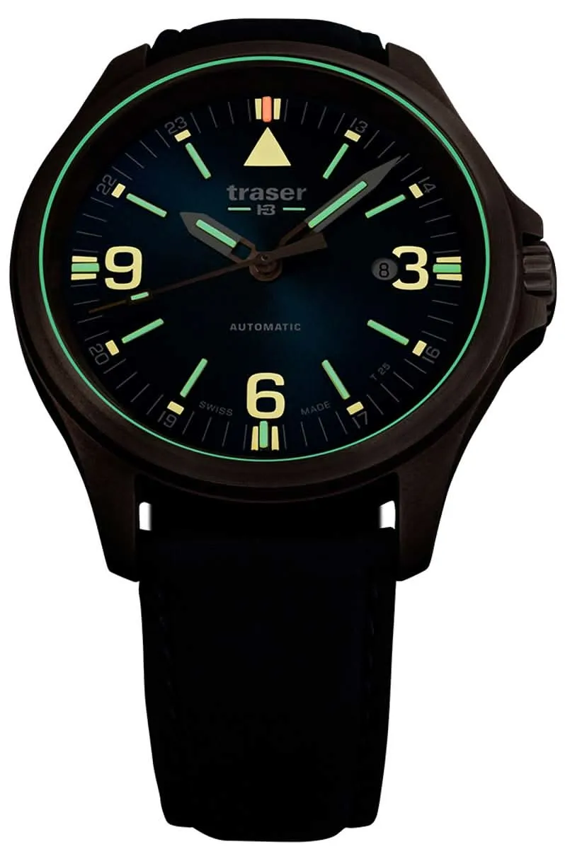 Traser P67 Officer Pro Automatic 108074 Herrenuhr • H3-Tritium Leuchttechnologie • Swiss Made