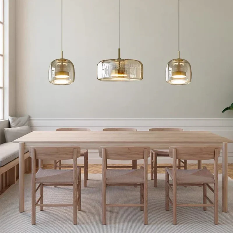 Glazen Hanglamp met LED Verlichting Modern Design Woonkamer Slaapkamer | Sansoti