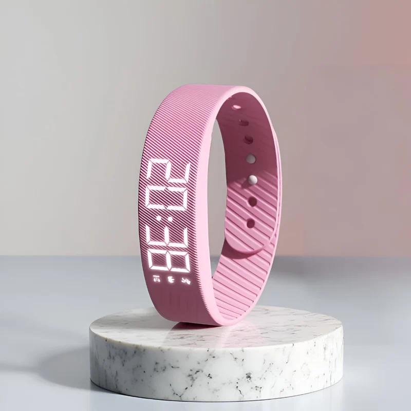 Digitaal LED Sporthorloge met Siliconen Band Waterdicht Licht Dames Heren Unisex Training Fitness Dagelijks Gebruik USB Oplaadbaar | Sansoti