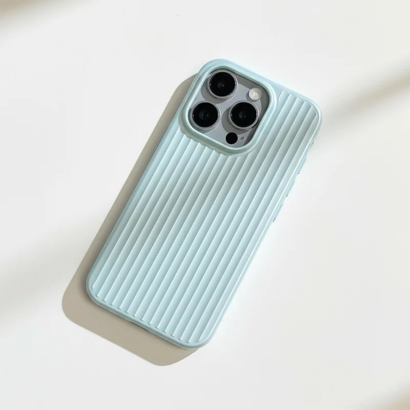 Smartphone Hoesje met Geribbelde Textuur en Metallic Afwerking Stofdicht | Sansoti
