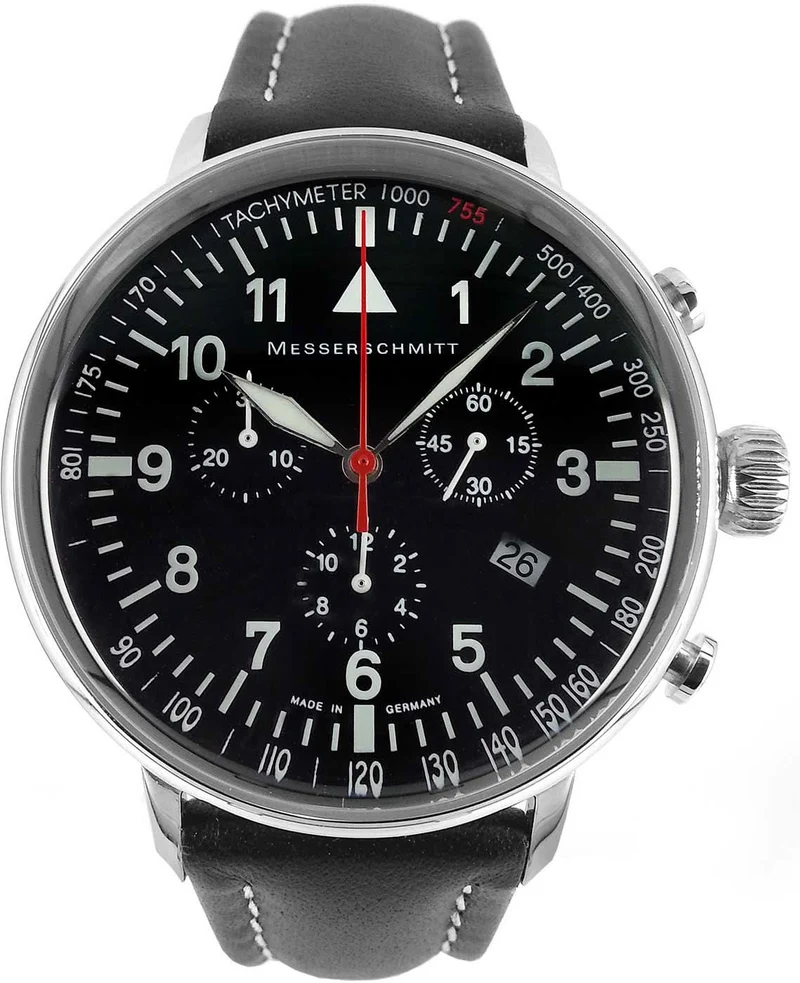 Messerschmitt ME-209 ME-755 Herrenuhr • Made in Germany • Historisches Flieger-Design