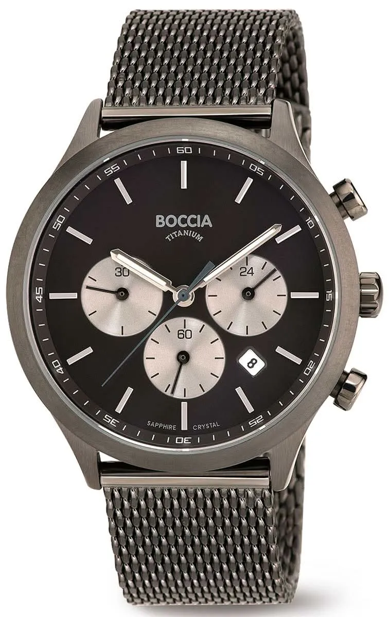 Boccia 3750-06 Herrenuhr - Reintitan - Saphirglas