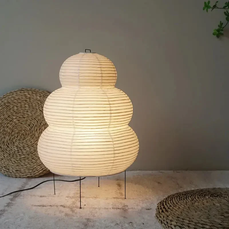 Papieren Tafellamp Scandinavisch Design met Ijzeren Voet 47cm | Sansoti