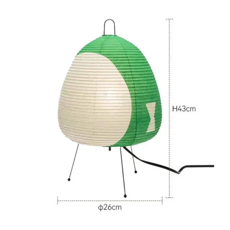 Papieren Tafellamp Scandinavisch Design met Ijzeren Voet 47cm | Sansoti