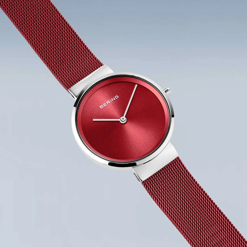 Bering Classic 14531-303 Damenuhr • Kratzfestes Saphirglas • Feines Milanaise-Armband