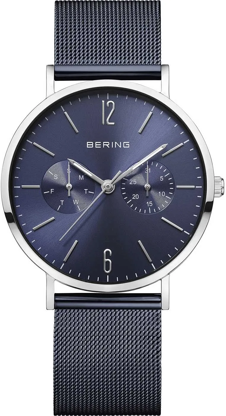 Bering Classic 14236-303 Damenuhr • Kratzfestes Saphirglas • Feines Milanaise-Armband