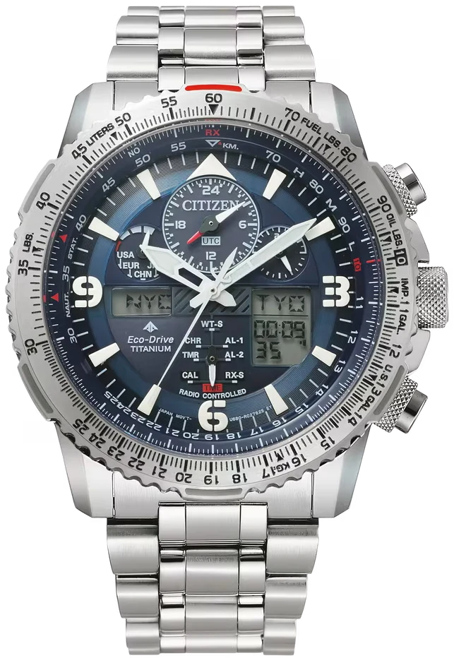 Citizen Promaster Sky JY8100-80L Herrenuhr • Super Titanium • Eco-Drive & Funk