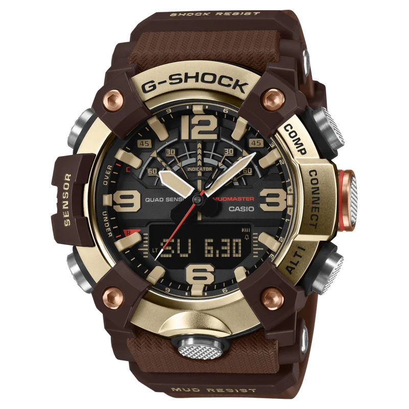 Casio G-Shock Master of G GG-B100XMH-5AER Herren Armbanduhr Goldfarben • Bluetooth-Zeitkorrektur • Carbon Core Guard
