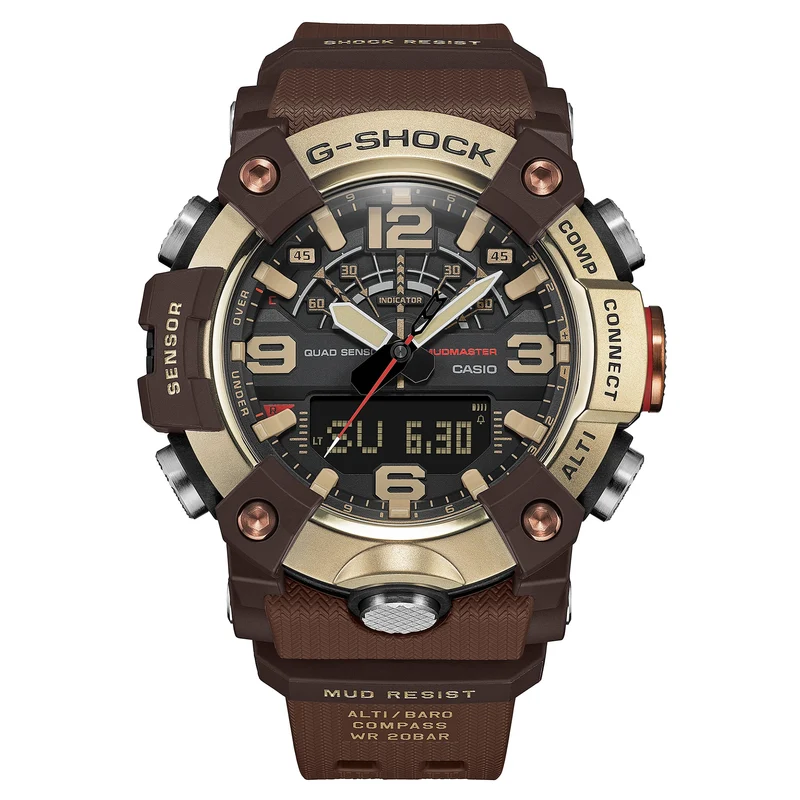 Casio G-Shock Master of G GG-B100XMH-5AER Herren Armbanduhr Goldfarben • Bluetooth-Zeitkorrektur • Carbon Core Guard
