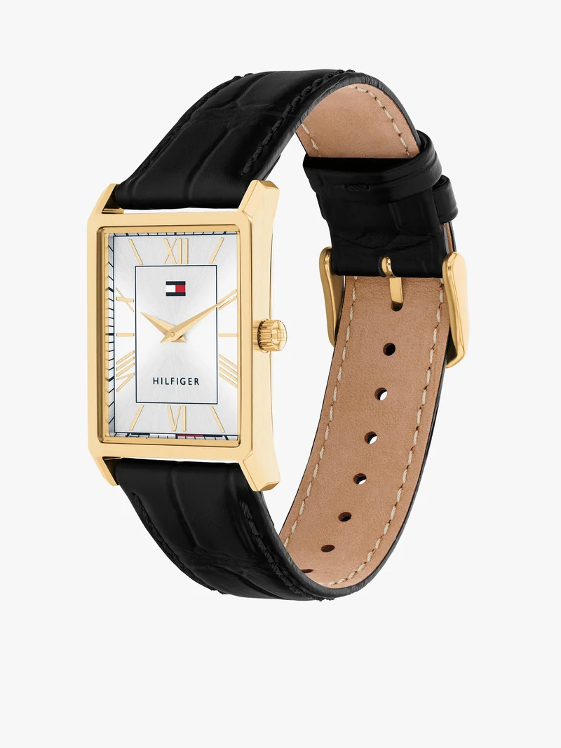 Tommy Hilfiger Ben 1710772 Herren Armbanduhr Weiß • Japanisches Quarzwerk • Vergoldetes Gehäuse