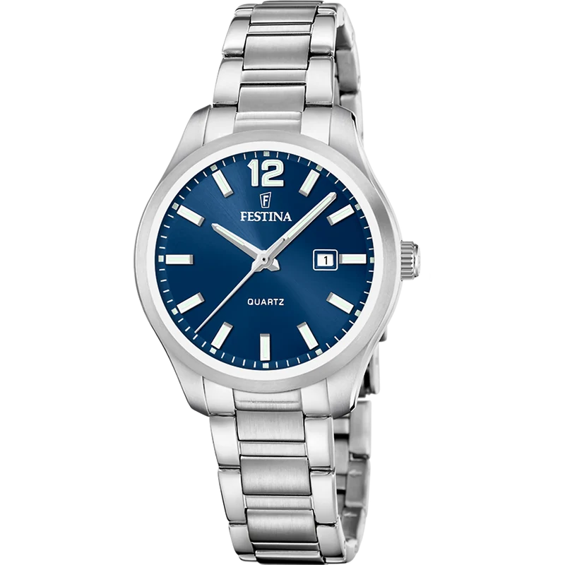 Festina Classic F20737/4 Damenuhr Blau • 5 ATM Wasserdichtigkeit • Elegantes Quarzwerk