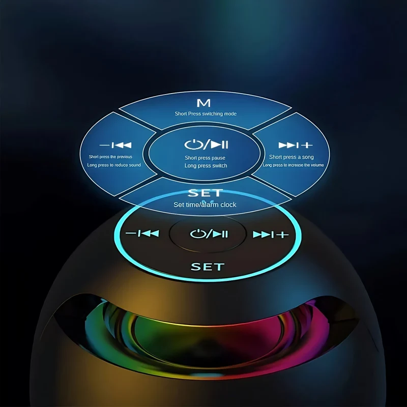 Radiowecker mit RGB Stimmungslicht und Bluetooth