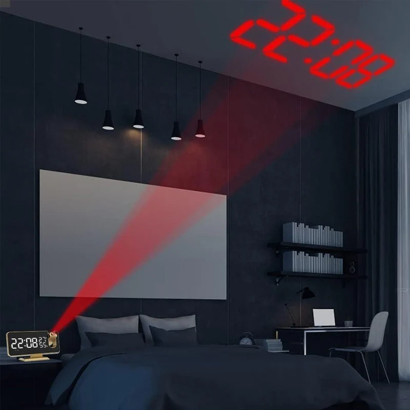 Moderner Design Projektionswecker mit Spiegel