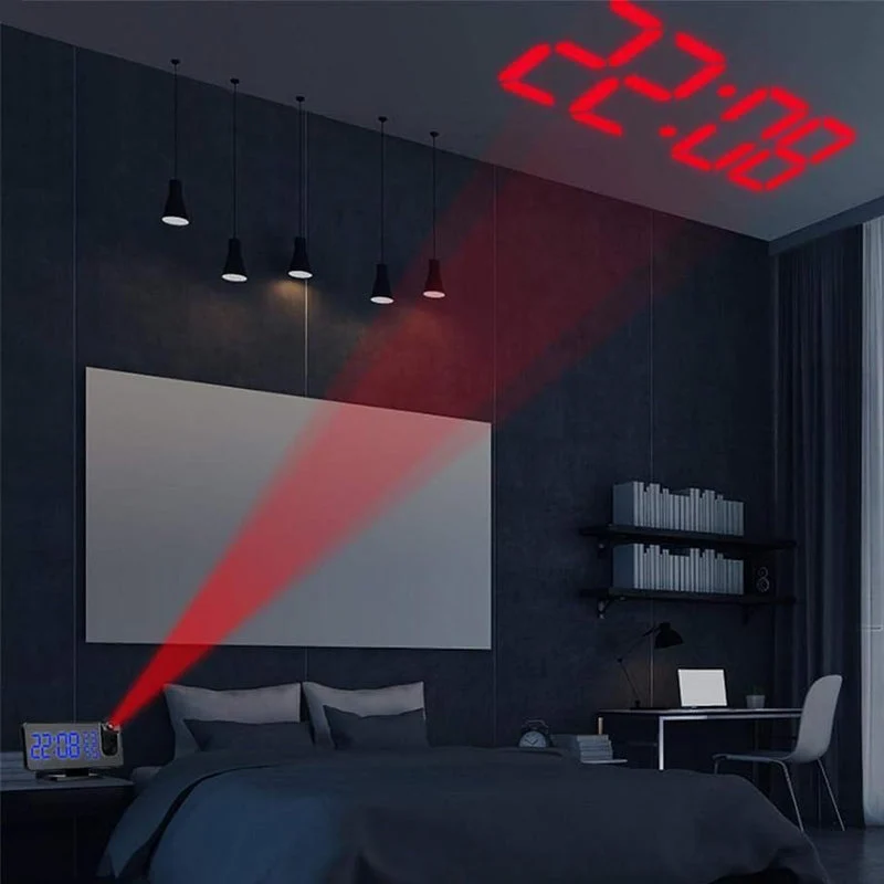 Moderner Projektionswecker mit Spiegel-Display