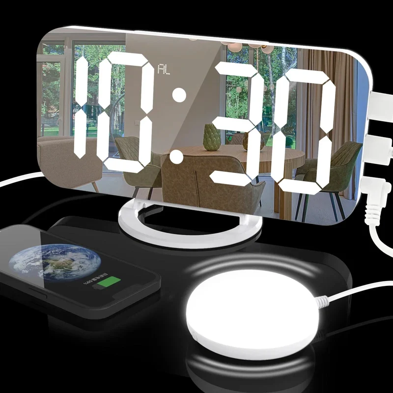 Digitaler Spiegelwecker mit Vibrationsalarm