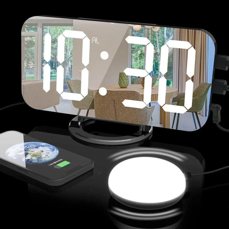 Digitaler Spiegelwecker mit Vibrationsalarm