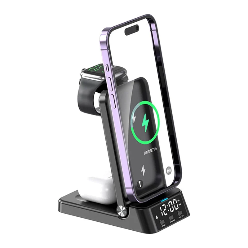 Wecker mit Induktions-Ladestation für Smartphone
