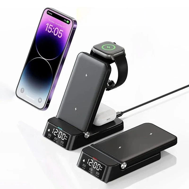 Wecker mit Induktions-Ladestation für Smartphone