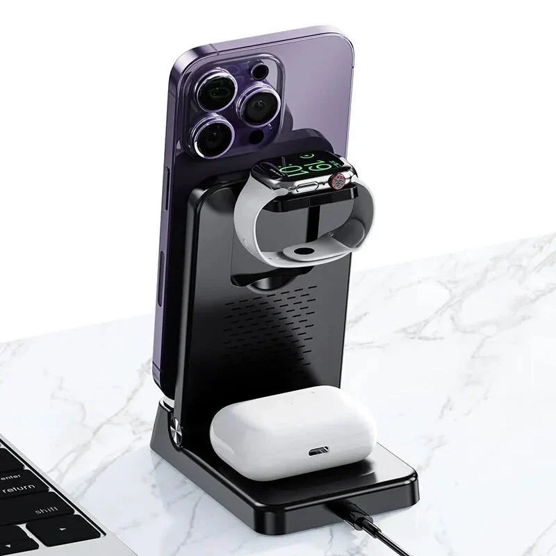 Wecker mit Induktions-Ladestation für Smartphone