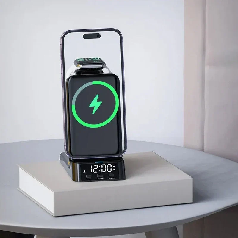 Wecker mit Induktions-Ladestation für Smartphone