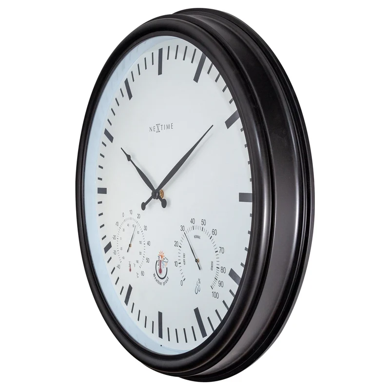 Weatherstation - Wall clock - Weatherproof - 50.5 cm and Sunflower