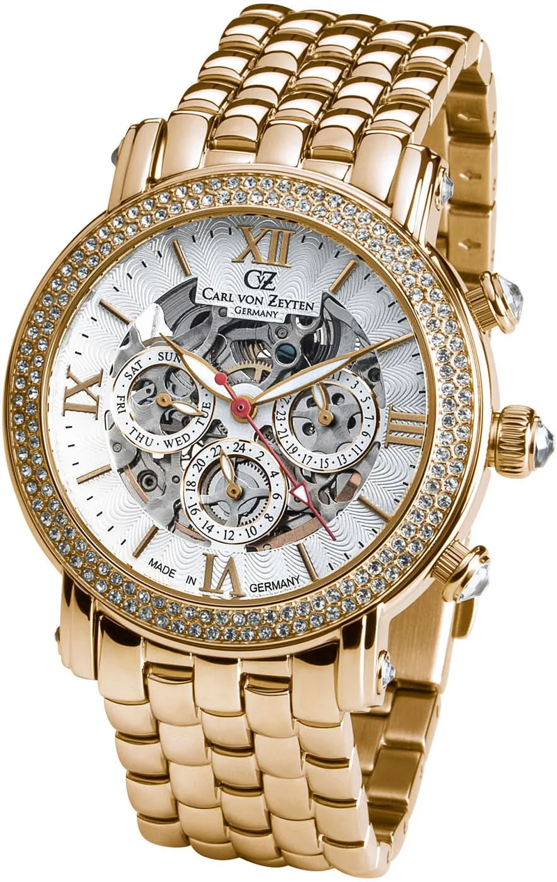 Carl von Zeyten Kniebis CvZ0062GWM Damenuhr • Offene Unruh