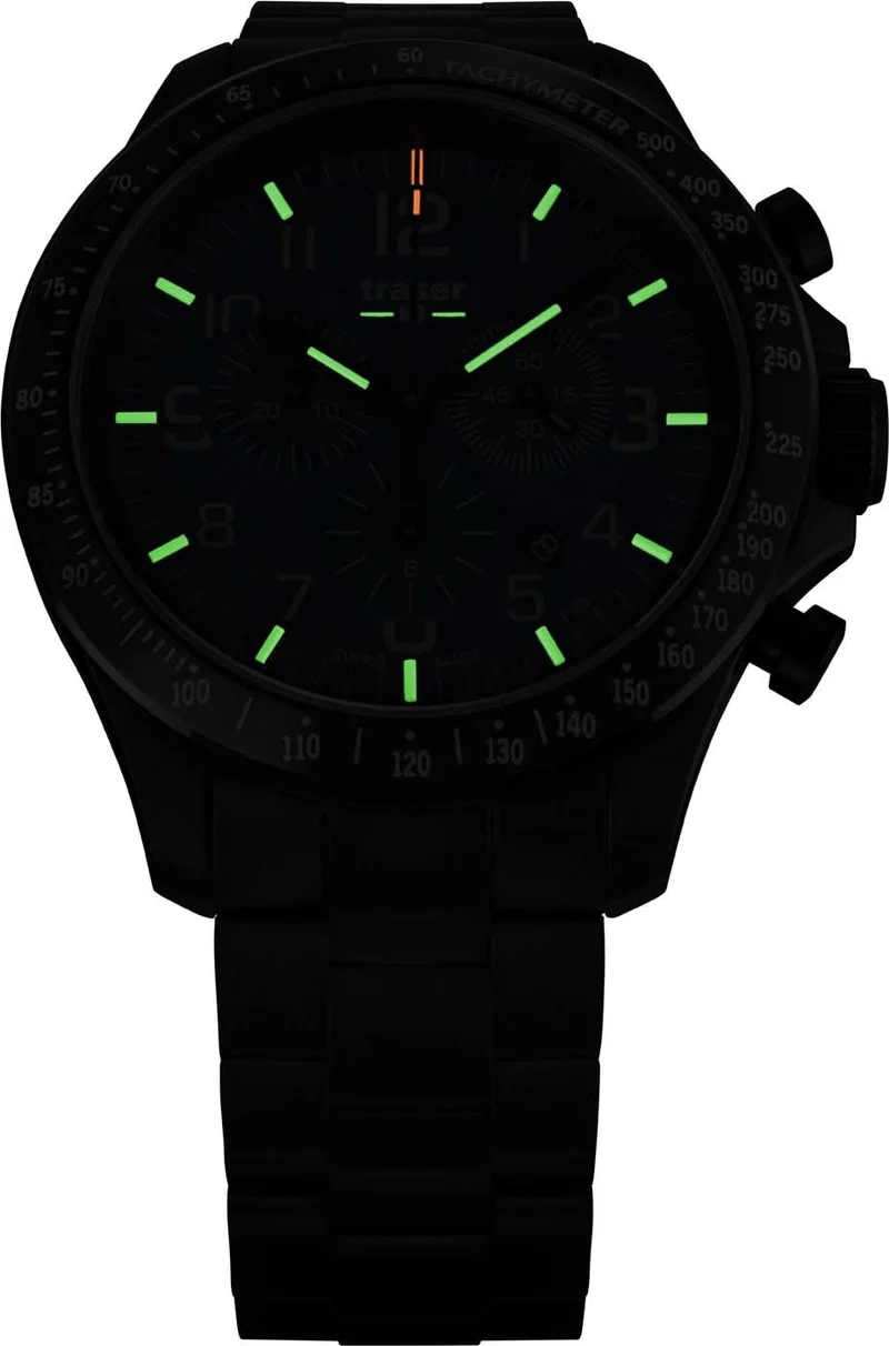 Traser P67 Officer Pro Chrono 109466 Herrenuhr • Trigalight H3-Tritium • Swiss Made