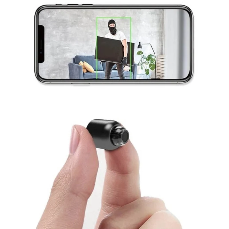 Draadloze Beveiligingscamera met Nachtzicht WiFi | Compacte Bewakingscamera HD Bewegingsdetectie Smartphone App Thuis Kantoor Baby | Sansoti