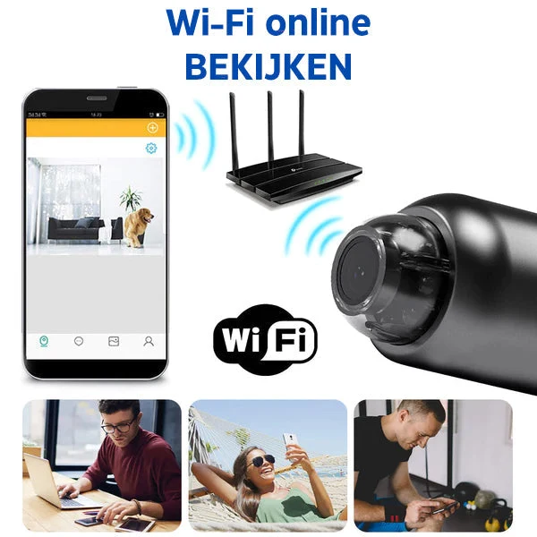 Compacte Beveiligingscamera Full HD 1080p WiFi Nachtzicht met Bewegingsdetectie voor Thuisbewaking en Kinderopvang | Sansoti