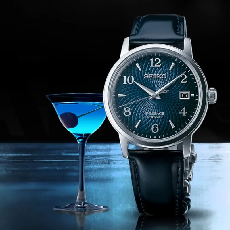Seiko Presage SRPE43J1 Herrenuhr • Automatik Kaliber 4R35 • Exklusives Cocktail-Zifferblatt