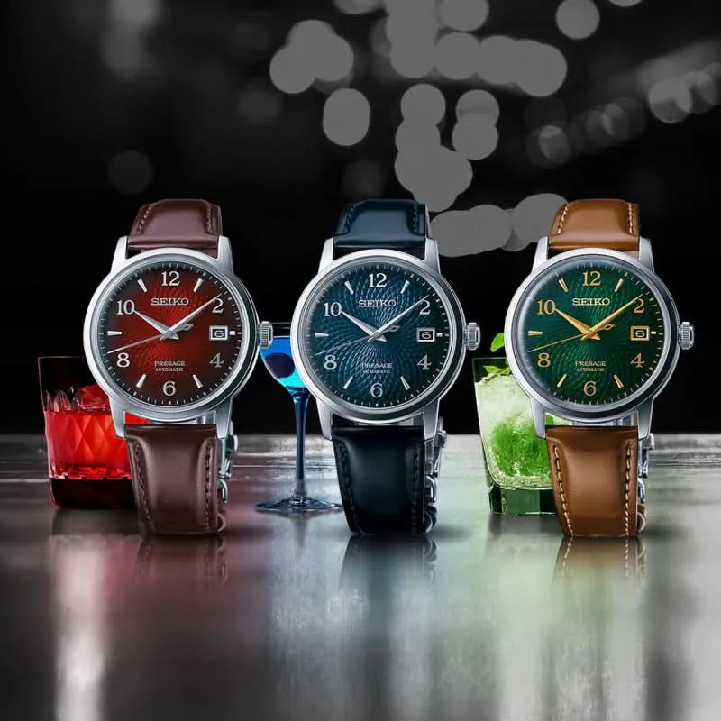 Seiko Presage SRPE43J1 Herrenuhr • Automatik Kaliber 4R35 • Exklusives Cocktail-Zifferblatt