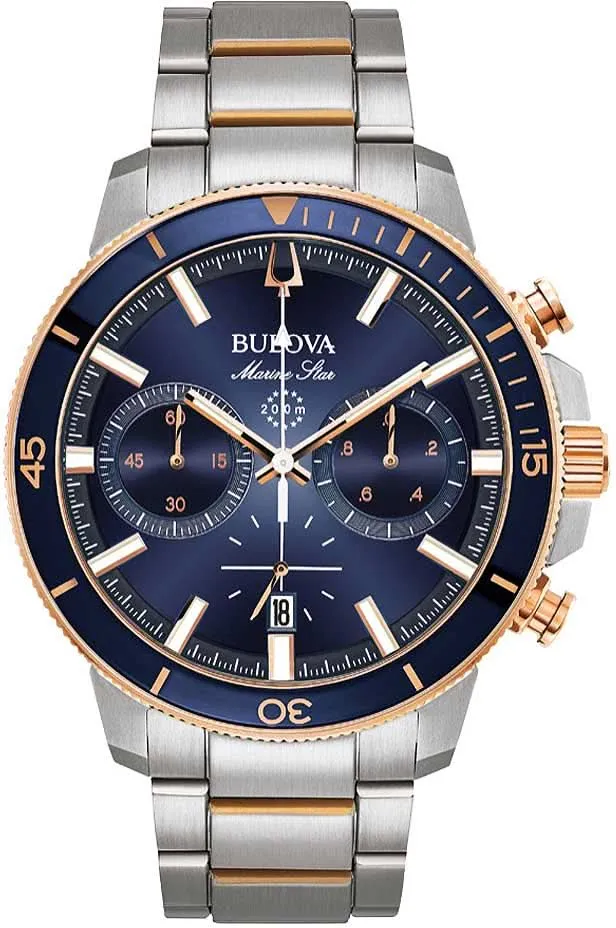 Bulova Marine Star 98B301 Herrenuhr • 200m Wasserdicht • Chronograph