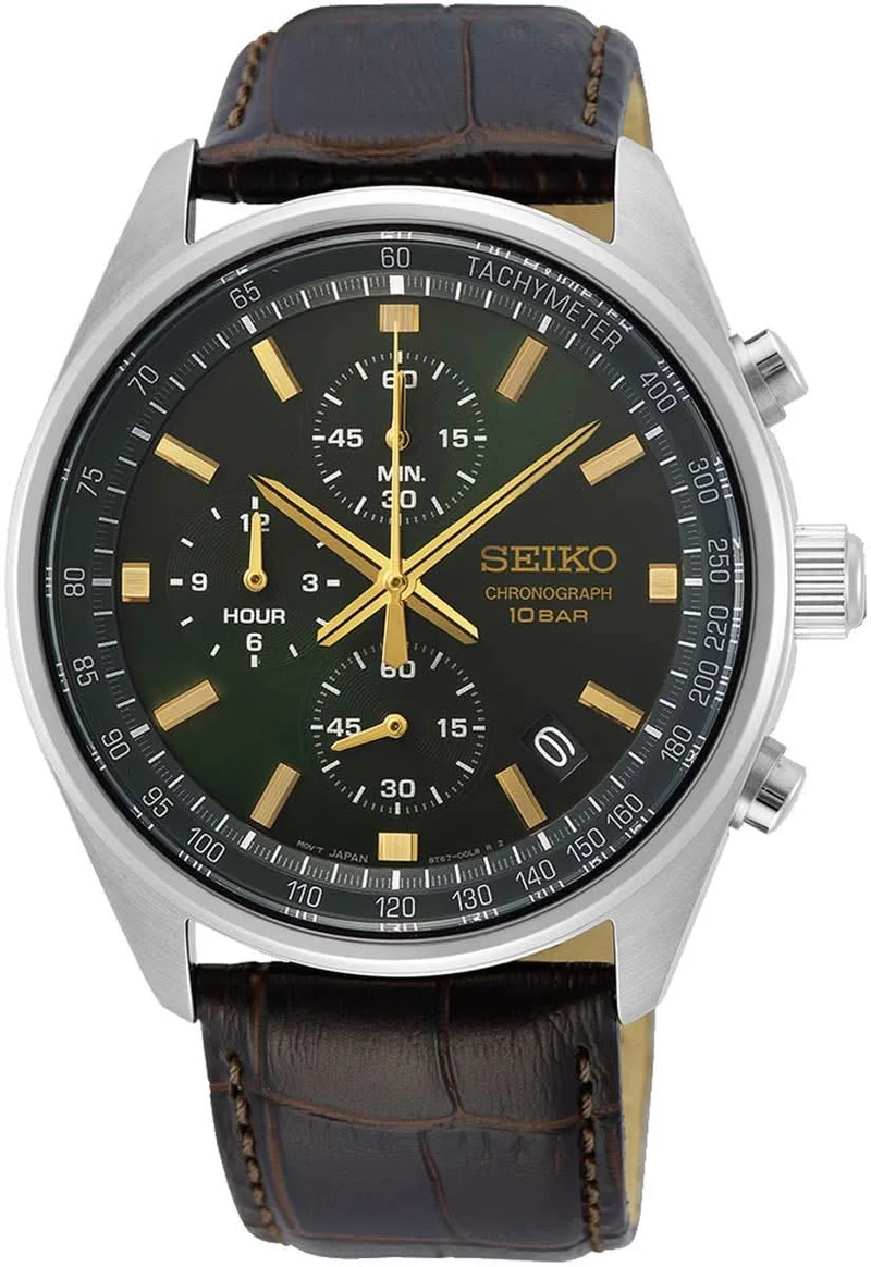 Seiko Conceptual SSB385P1 Herrenuhr • Präziser Quarz-Chronograph • Tachymeter-Lünette