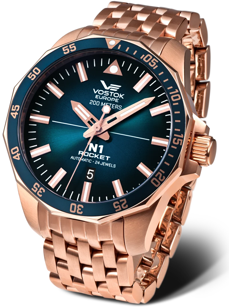 Vostok Europe N1 Rocket NH35A-225B616 Herrenuhr • Rosegold • 20 ATM