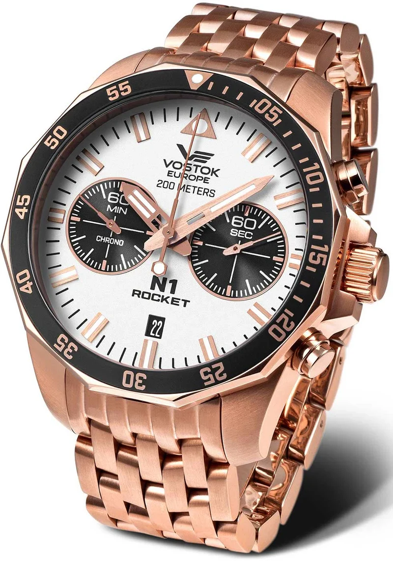 Vostok Europe N1 Rocket 6S21-225B619B Herrenuhr • 20 ATM Wasserdicht • Chronograph