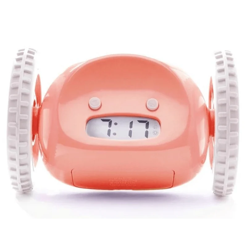 Clocky Pink - Alarm clock on wheels