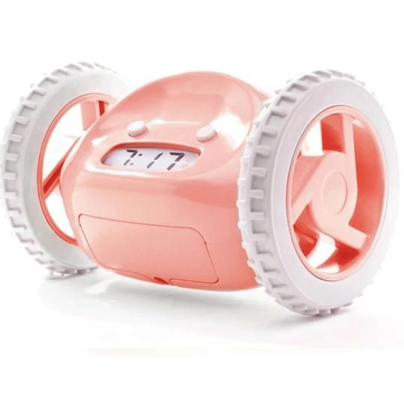 Clocky Pink - Alarm clock on wheels