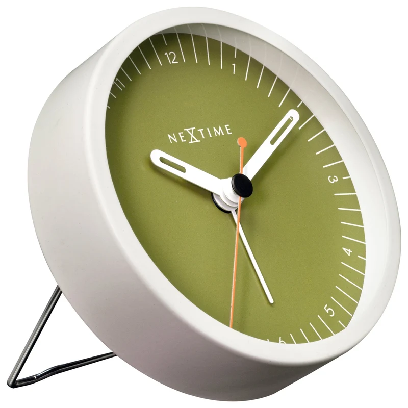 Table Alarm Clock 9x9x7.5cm - Silent - Light function /Metal "Small"