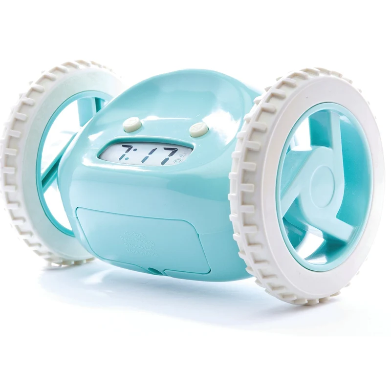 Clocky Blue - Alarm clock on wheels