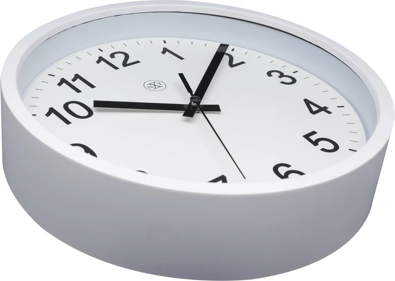 Wall clock - 25,5 cm - Plastic - 'Robust'