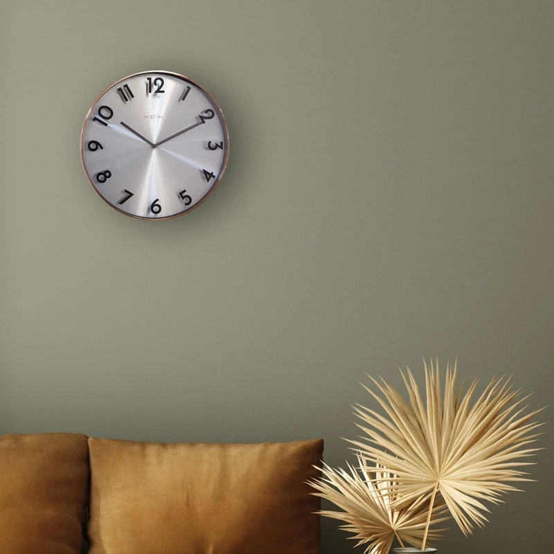 Wall clock 40cm - Silent - Metal - "Reflection"