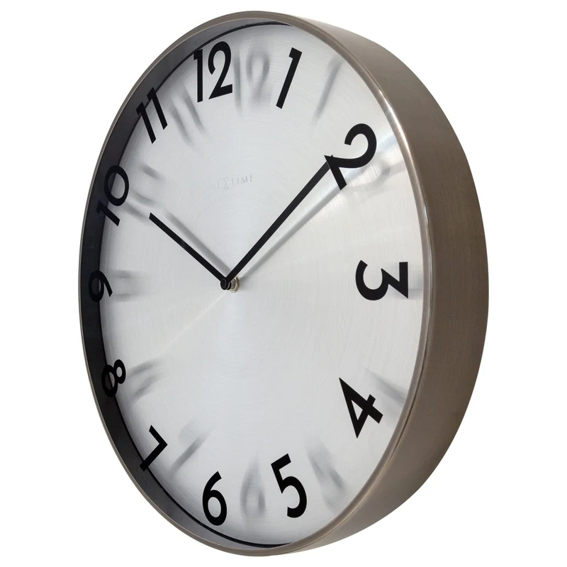 Wall clock 40cm - Silent - Metal - "Reflection"