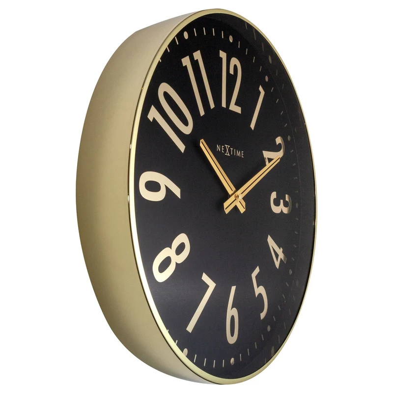 Wall clock 40cm - Silent - Metal - "Alchemy"