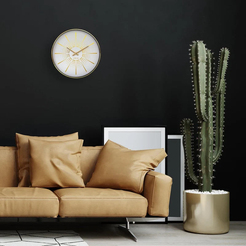 Wall clock 40cm - Silent - Metal - "Excentric"