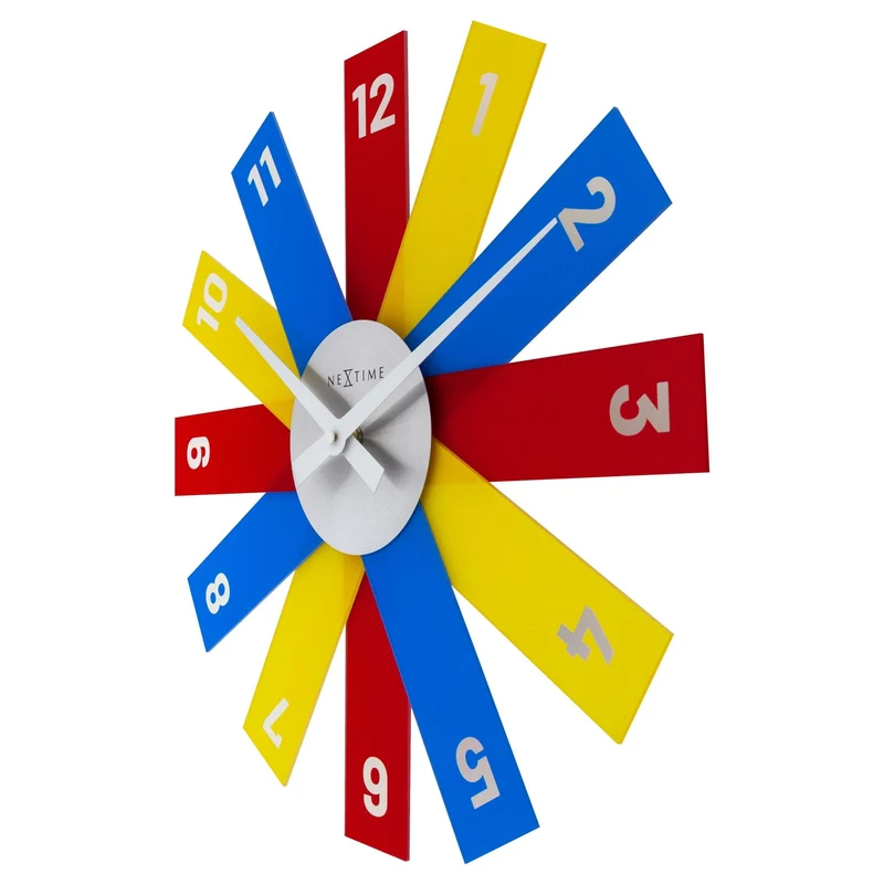 Wall clock 40cm - Silent - Acrylic/Metal - "Plexi"